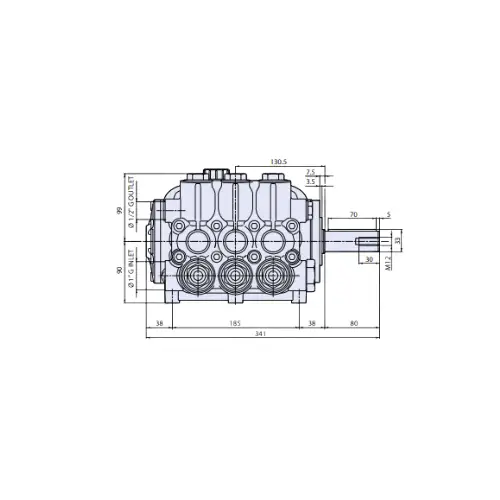 RTX70 Pump, 18.5 GPM, 2900 PSI, 1450 RPM, 30mm Shaft, Heavy Duty