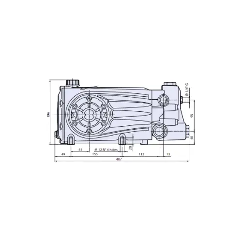 RTX70 Pump, 18.5 GPM, 2900 PSI, 1450 RPM, 30mm Shaft, Heavy Duty