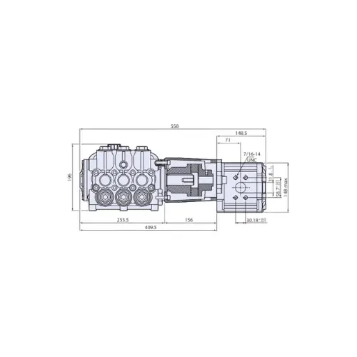 HYDM-DF-044-RTX60-70 Hydraulic Motor | 44 cc Danfoss